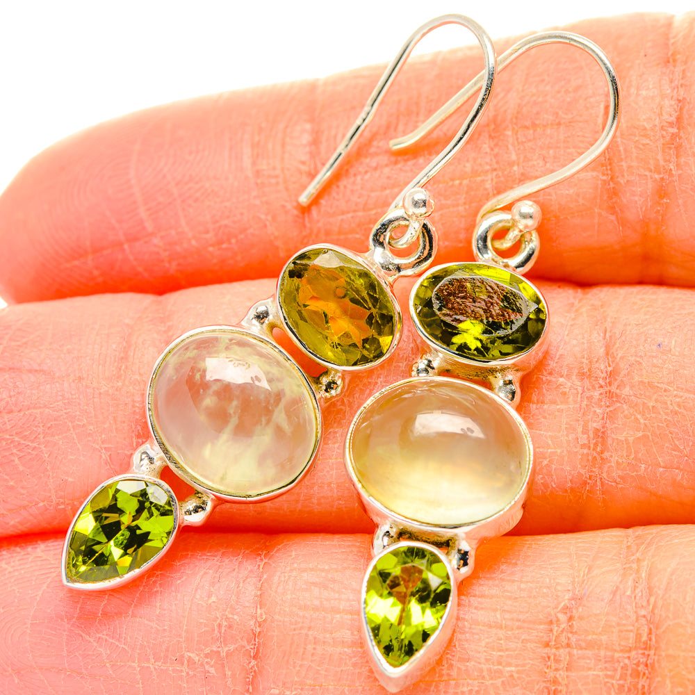 Prehnite Earrings handcrafted by Anasilvercos - EARR429984
