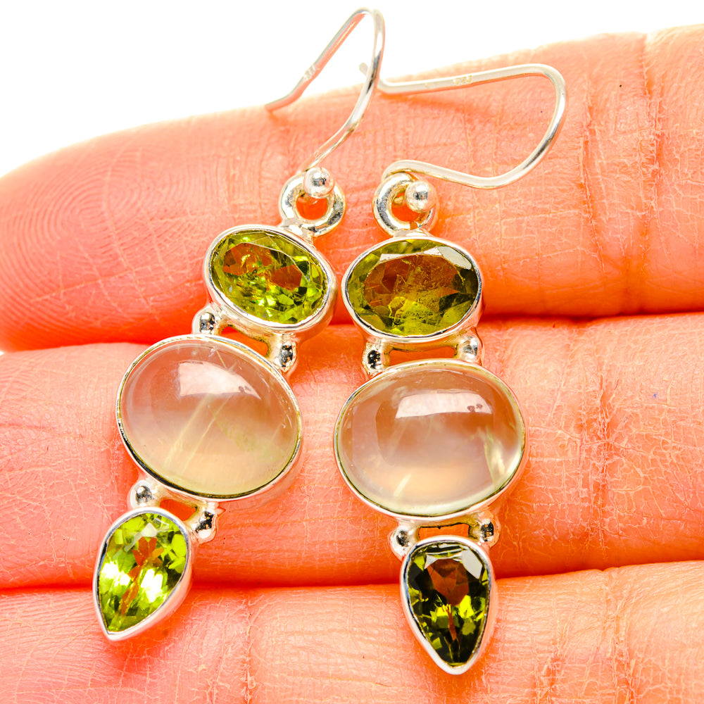 Prehnite Earrings handcrafted by Anasilvercos - EARR429990