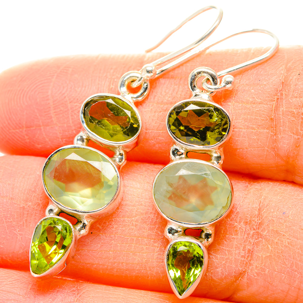 Prehnite Earrings handcrafted by Anasilvercos - EARR429994