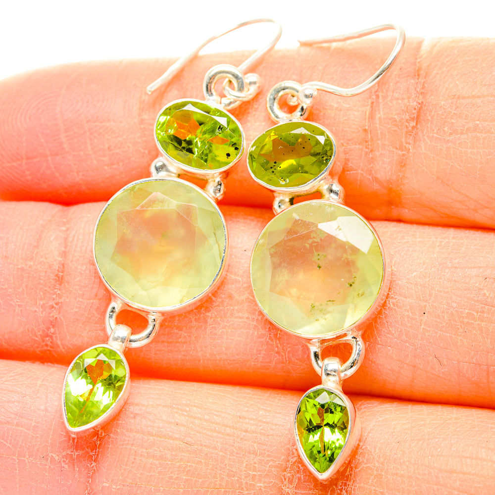 Prehnite Earrings handcrafted by Anasilvercos - EARR429999