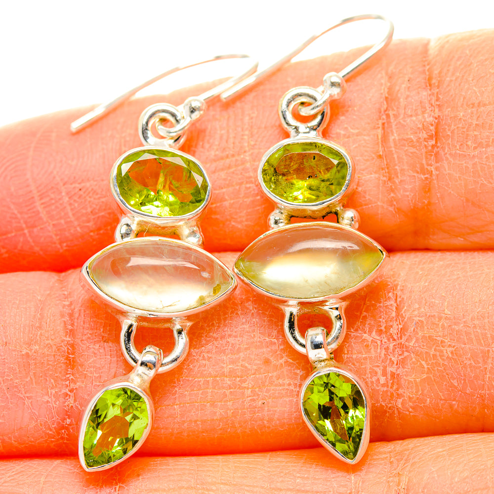 Prehnite Earrings handcrafted by Anasilvercos - EARR430025