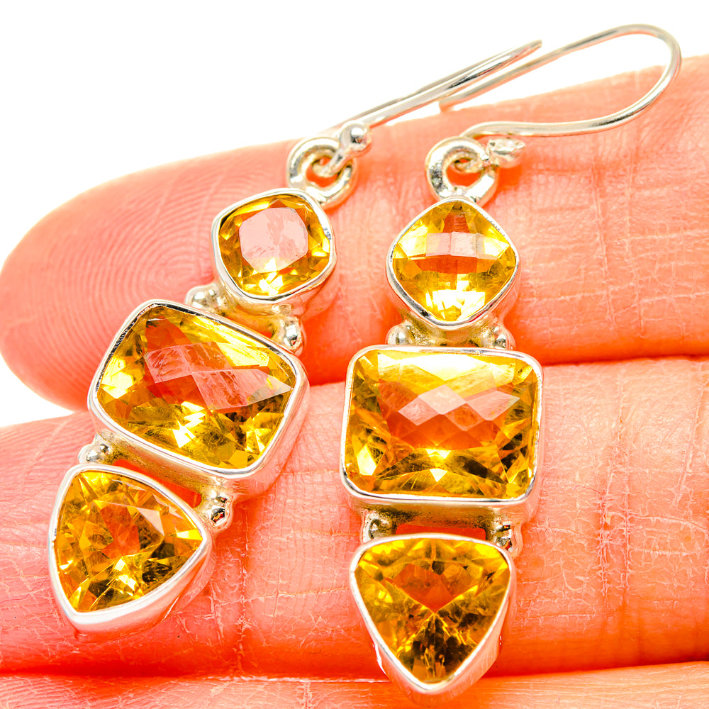 Citrine Earrings handcrafted by Anasilvercos - EARR430032