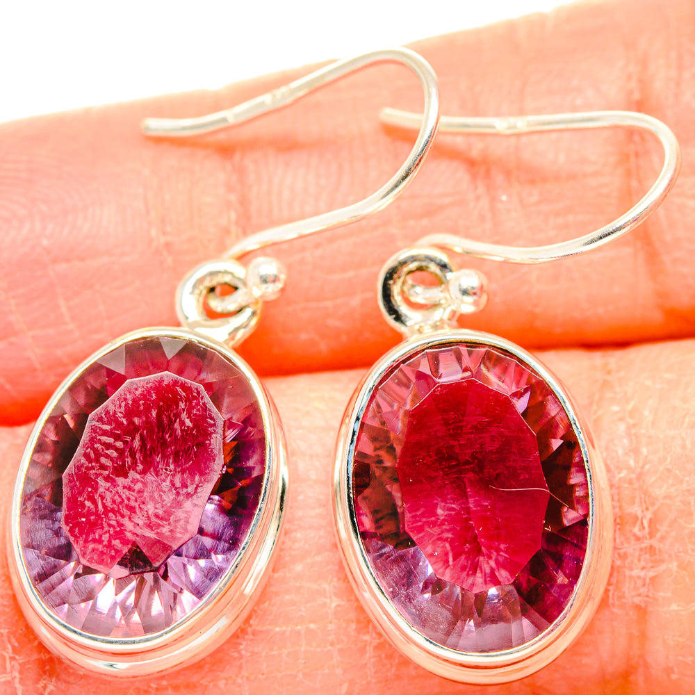 Color Change Alexandrite (Lab.) Earrings handcrafted by Anasilvercos - EARR430038