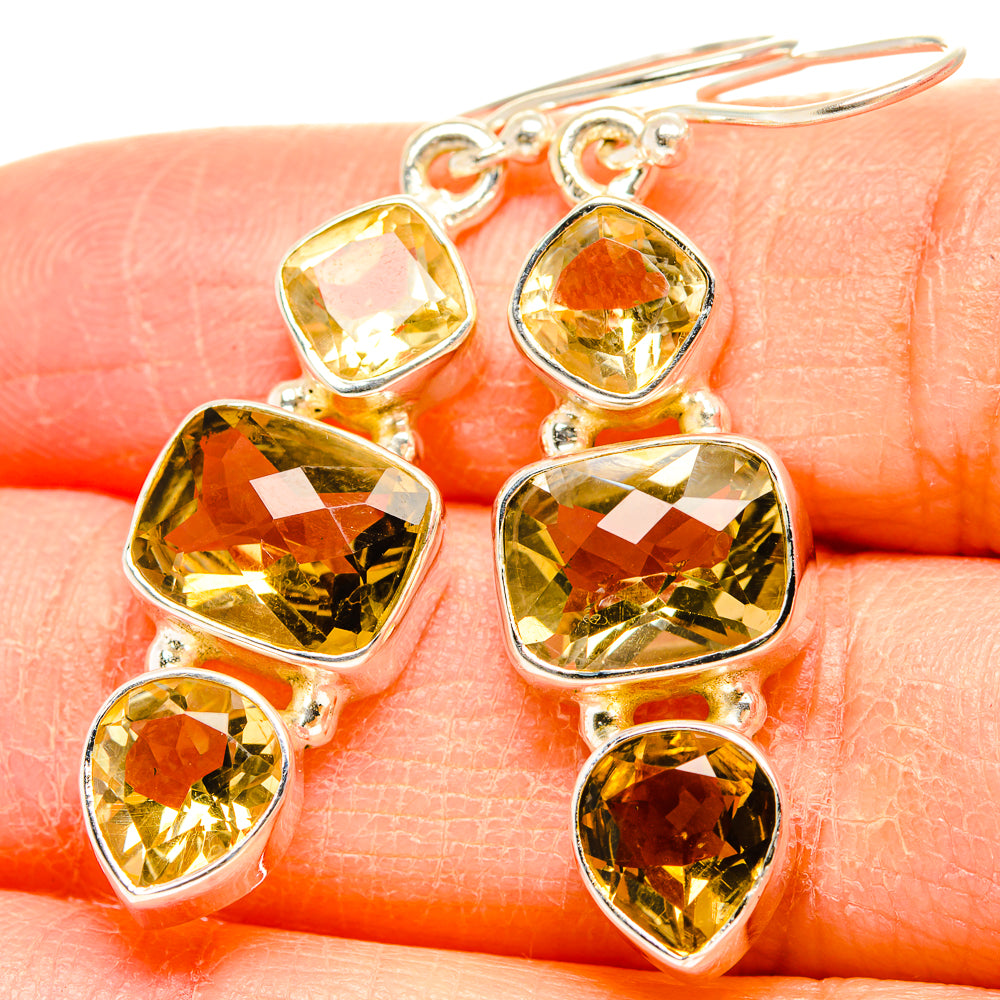 Citrine Earrings handcrafted by Anasilvercos - EARR430090