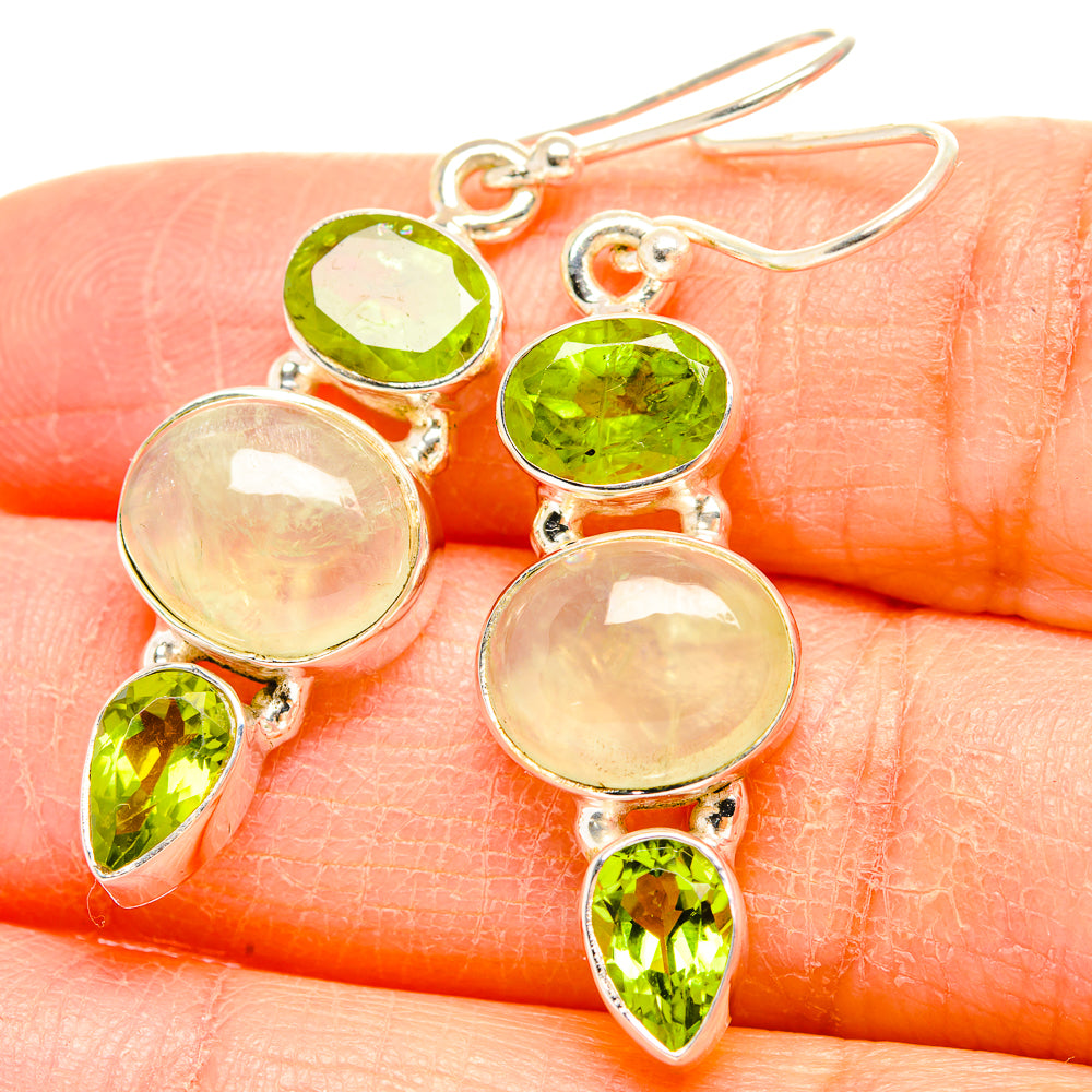 Prehnite Earrings handcrafted by Anasilvercos - EARR430092