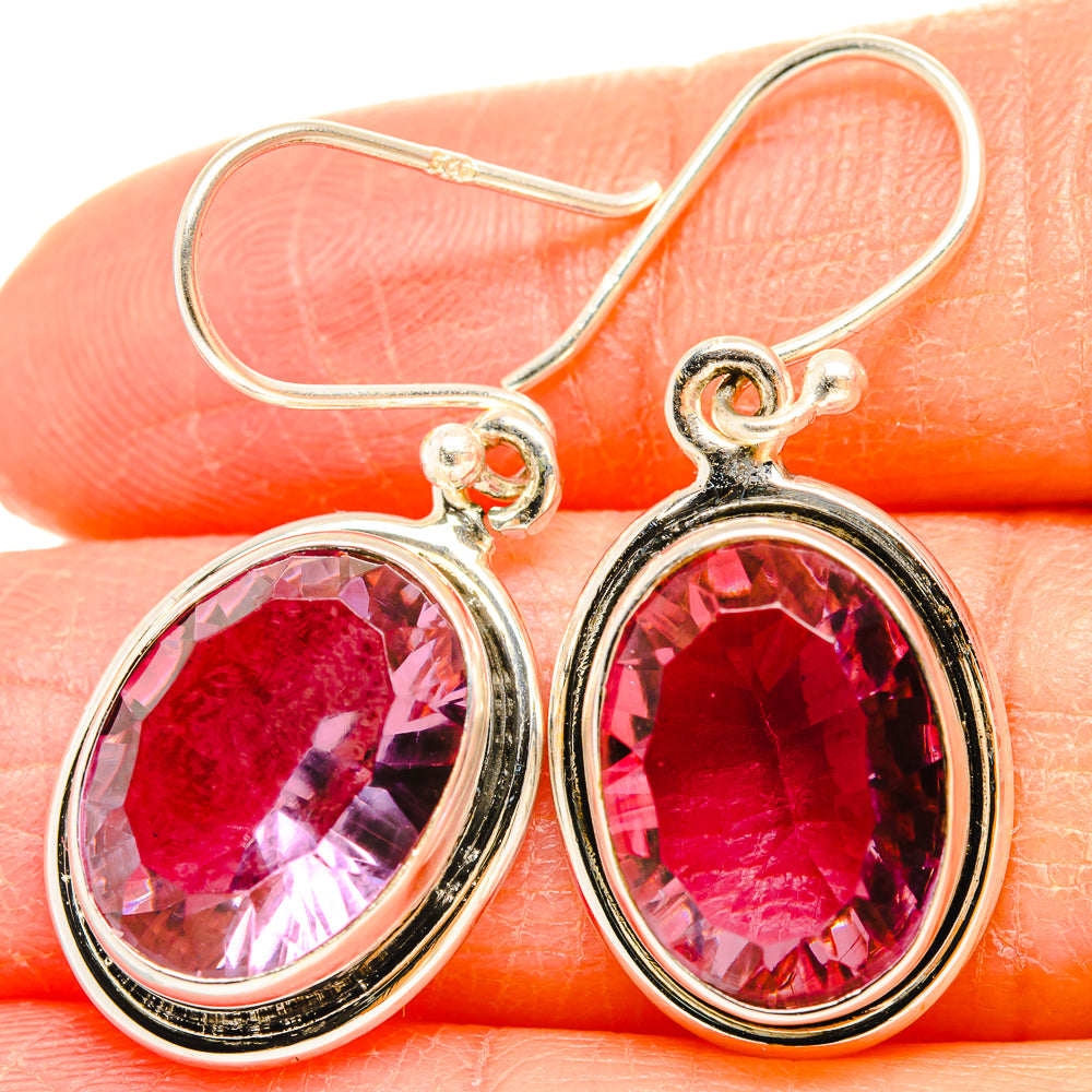 Color Change Alexandrite Earrings handcrafted by Anasilvercos - EARR430095