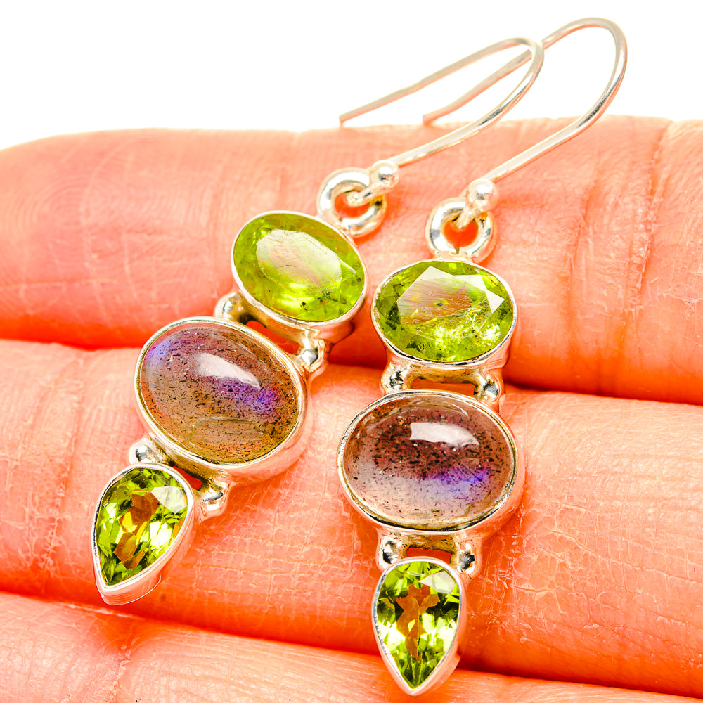 Labradorite Earrings handcrafted by Anasilvercos - EARR430117