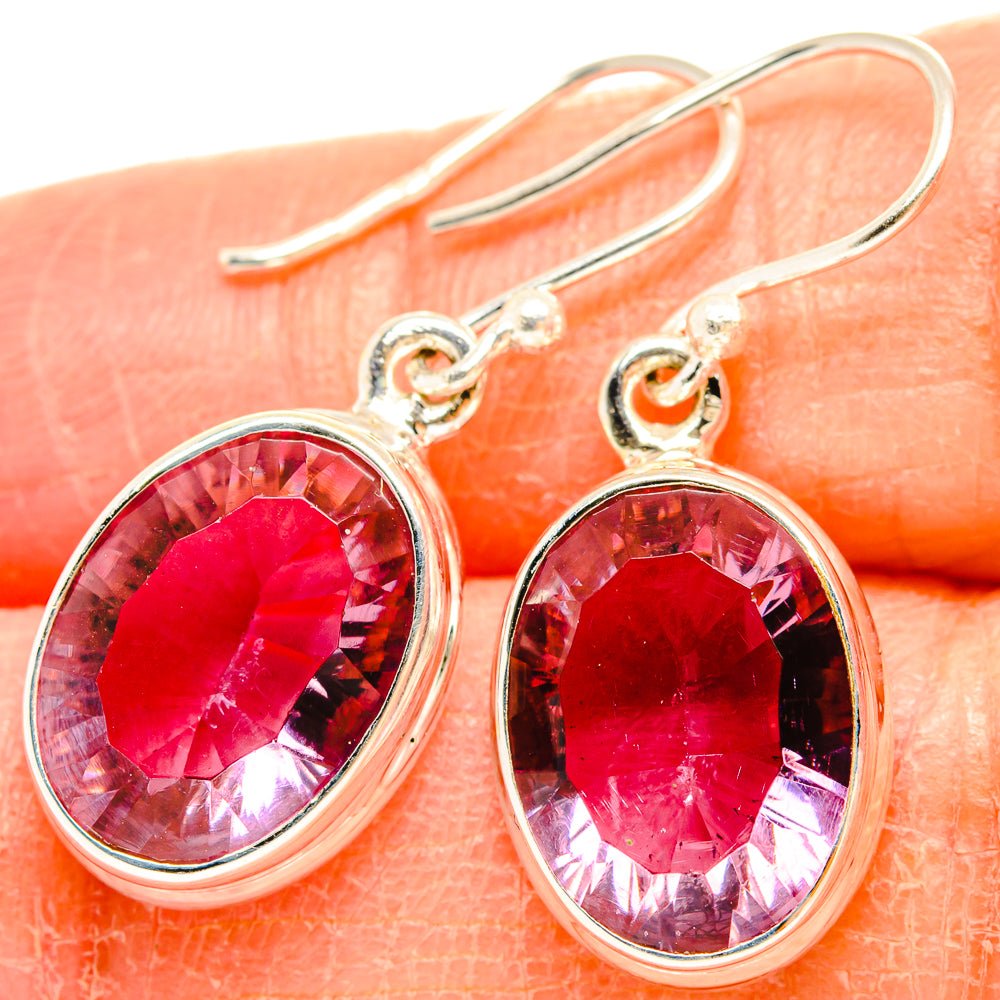 Color Change Alexandrite Earrings handcrafted by Anasilvercos - EARR430124