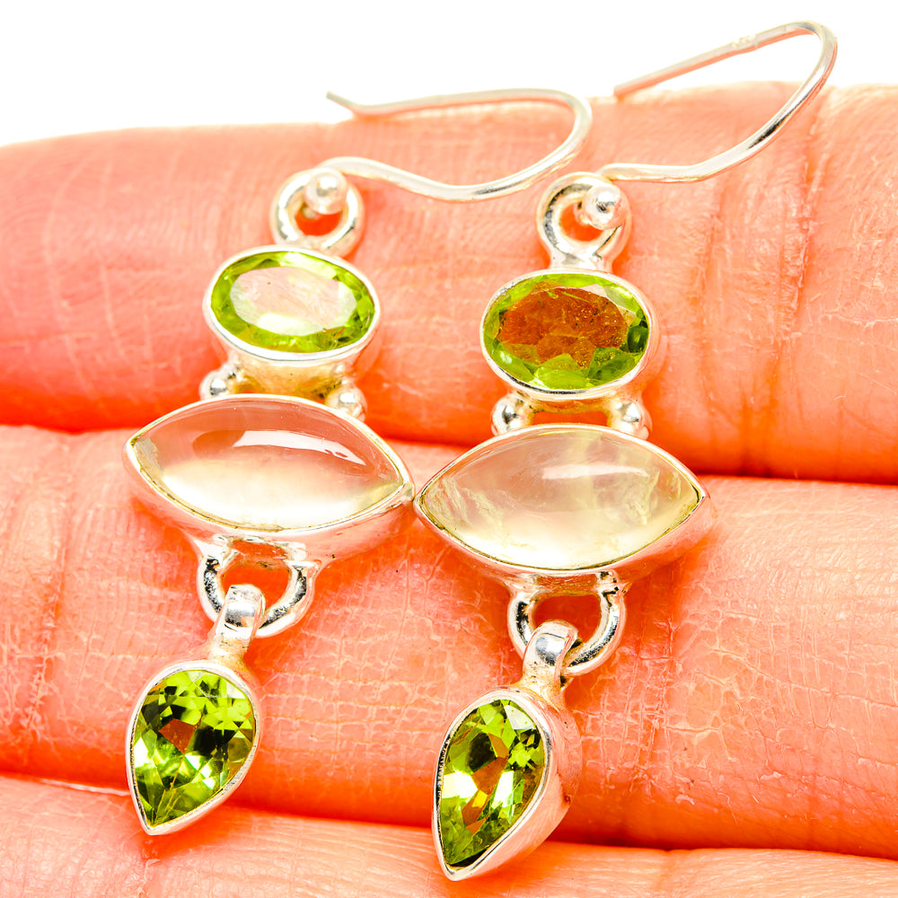 Prehnite Earrings handcrafted by Anasilvercos - EARR430125