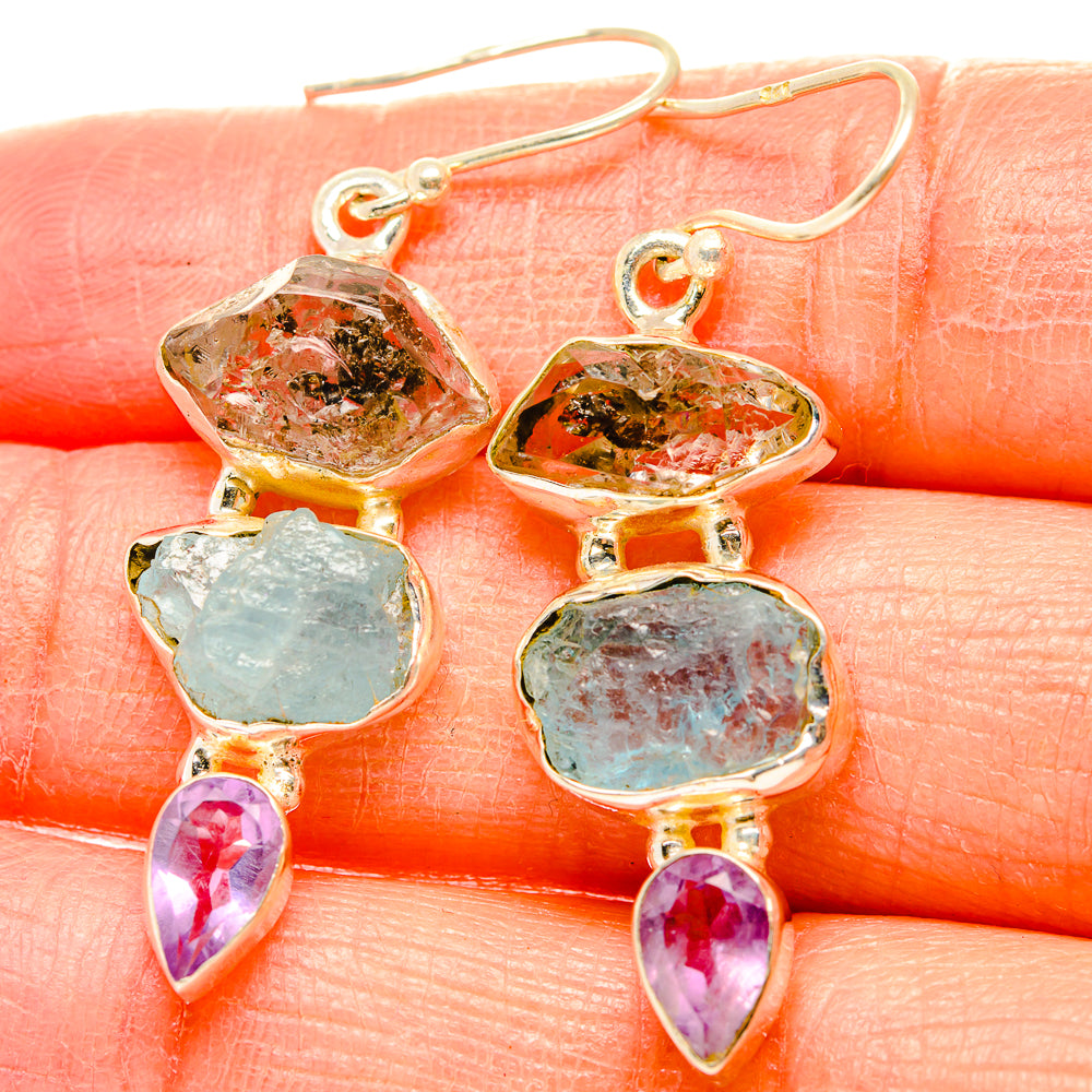 Aquamarine Earrings handcrafted by Anasilvercos - EARR430136