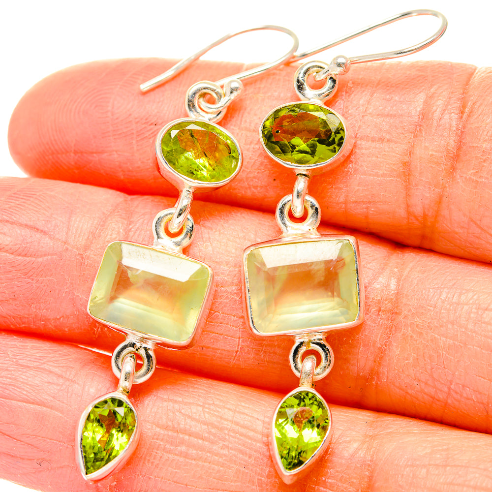 Prehnite Earrings handcrafted by Anasilvercos - EARR430158