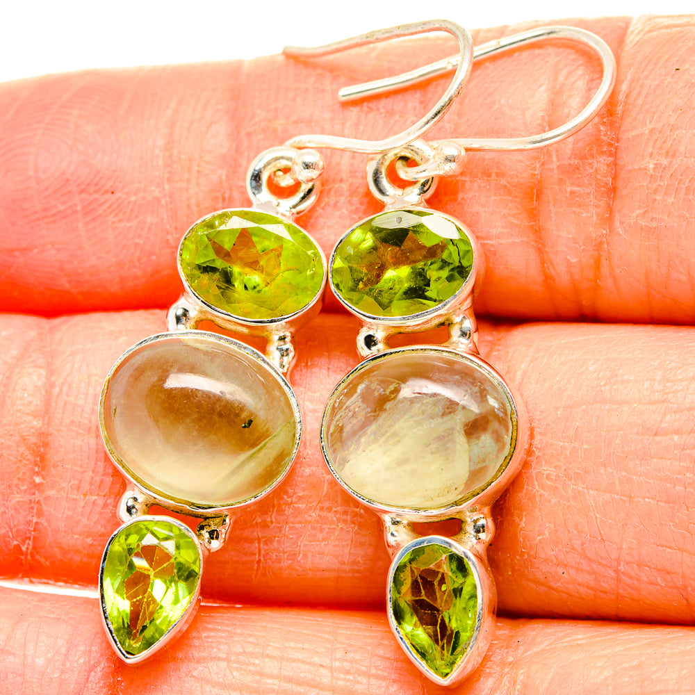 Prehnite Earrings handcrafted by Anasilvercos - EARR430167