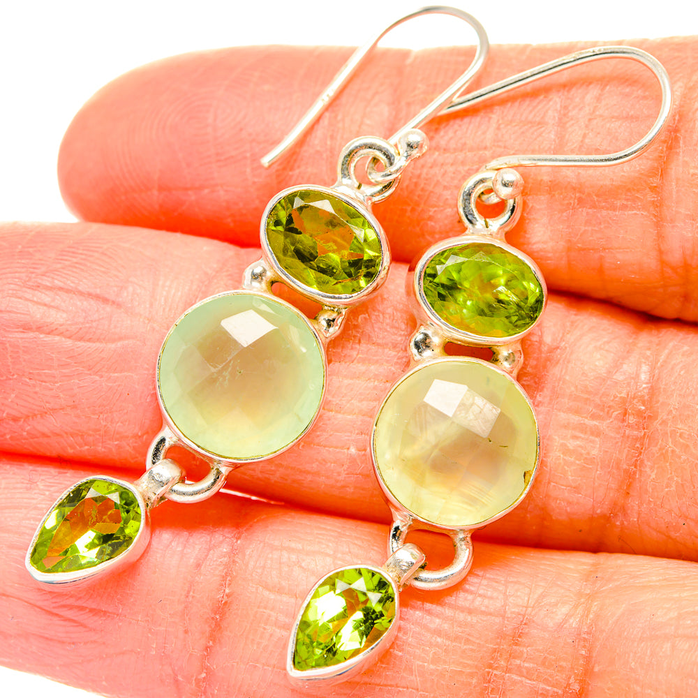 Prehnite Earrings handcrafted by Anasilvercos - EARR430175