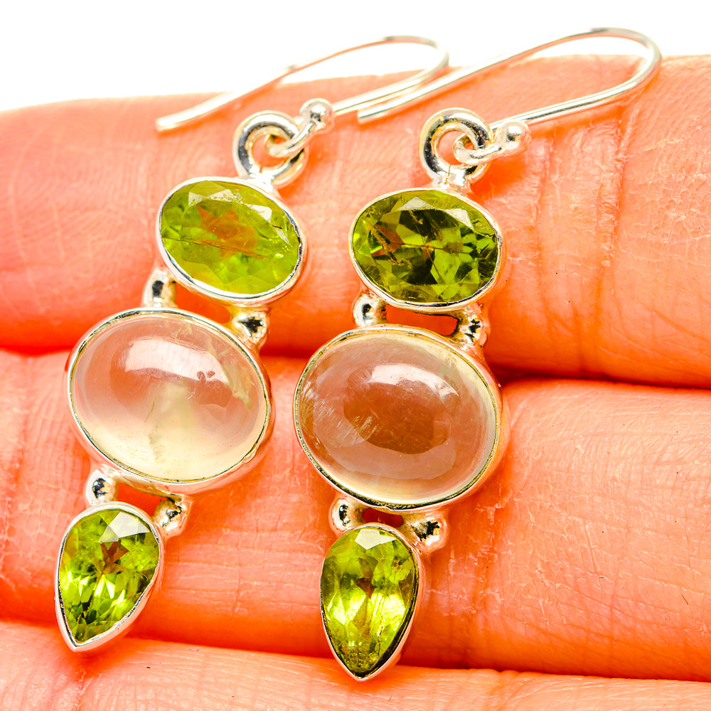 Prehnite Earrings handcrafted by Anasilvercos - EARR430192