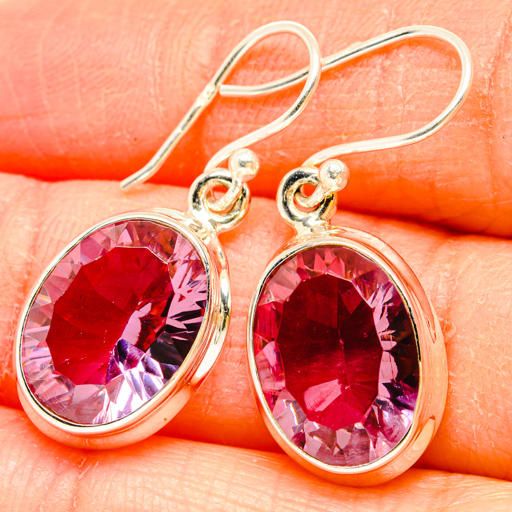 Color Change Alexandrite Earrings handcrafted by Anasilvercos - EARR430198
