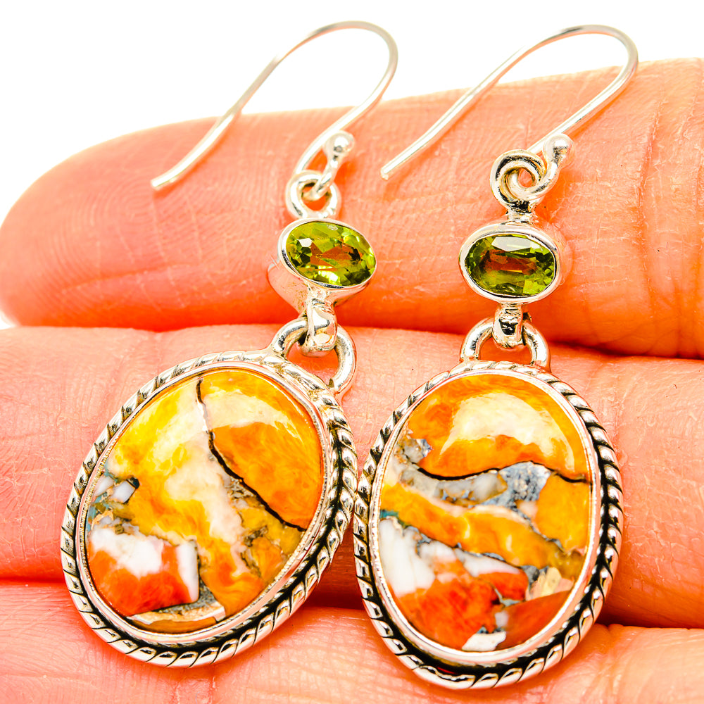 Spiny Oyster Turquoise Earrings handcrafted by Anasilvercos - EARR430205