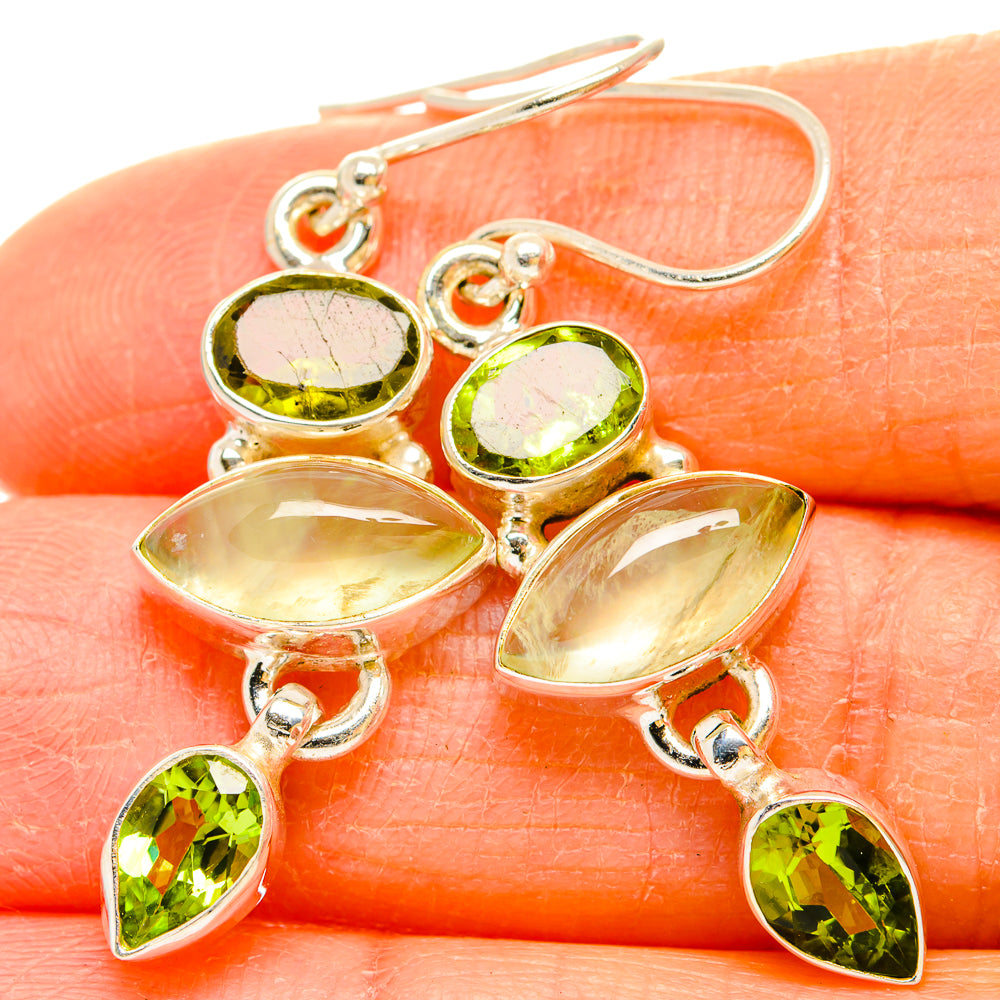 Prehnite Earrings handcrafted by Anasilvercos - EARR430220
