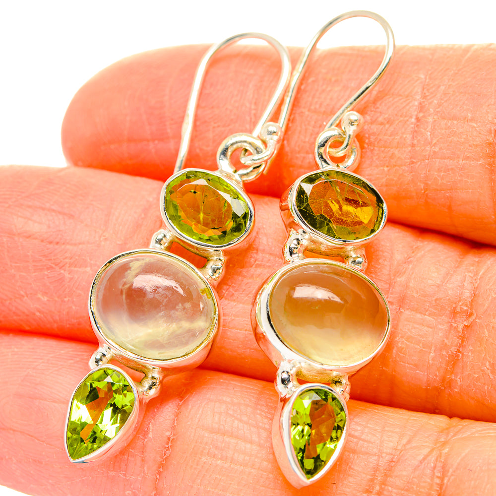 Prehnite Earrings handcrafted by Anasilvercos - EARR430222