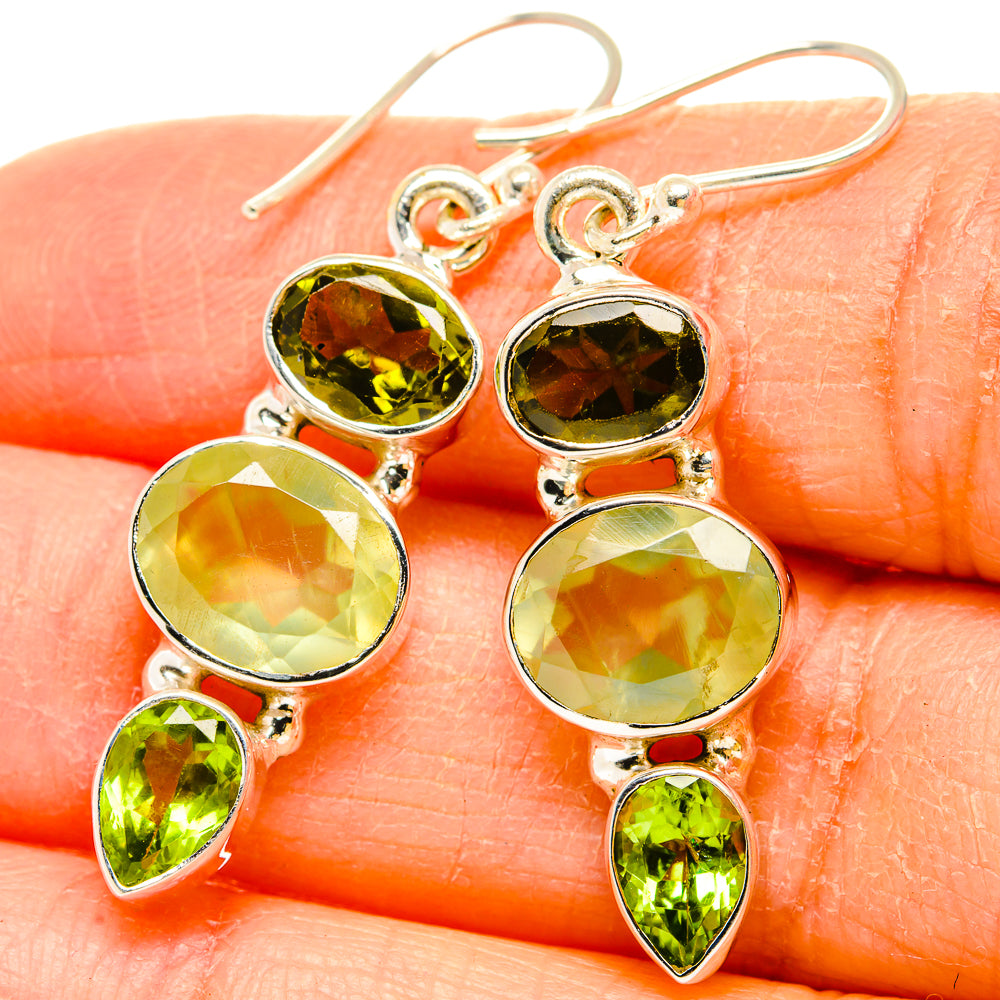 Prehnite Earrings handcrafted by Anasilvercos - EARR430224