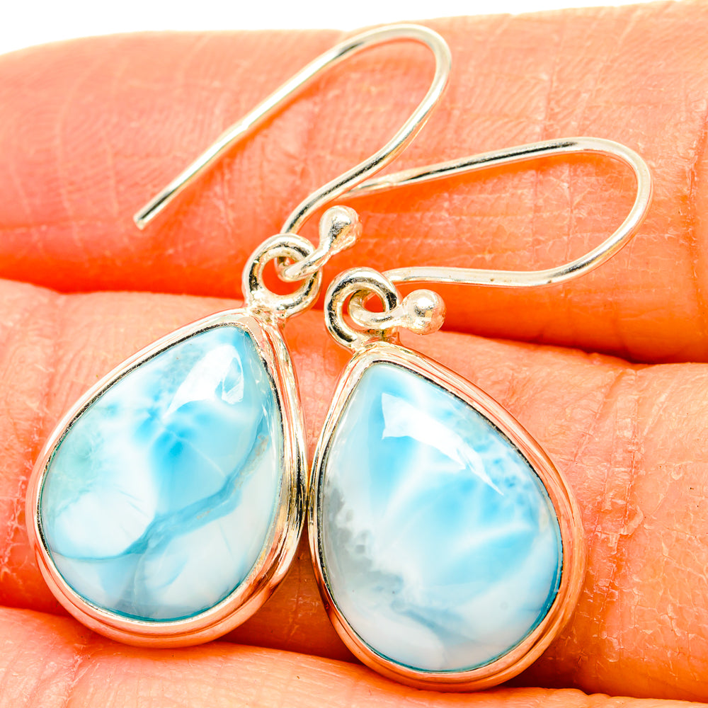 Larimar Earrings handcrafted by Anasilvercos - EARR430225