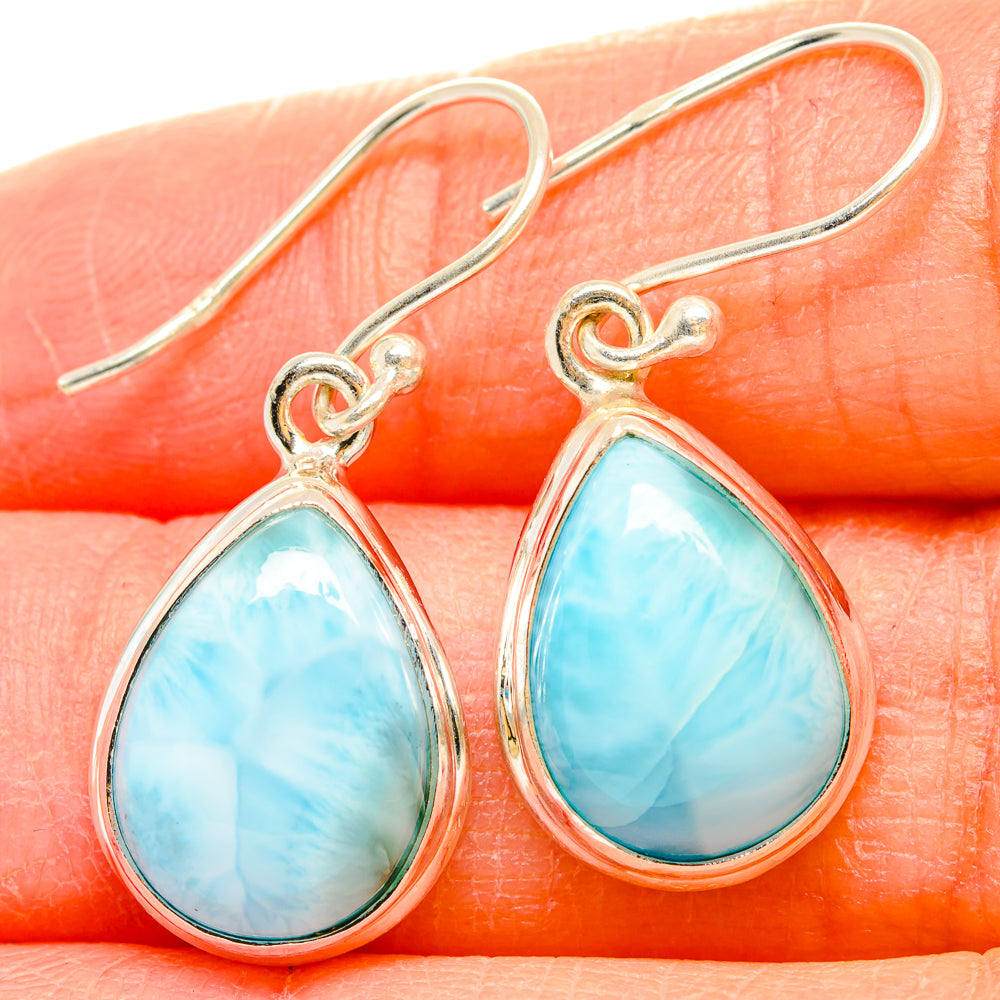 Larimar Earrings handcrafted by Anasilvercos - EARR430232