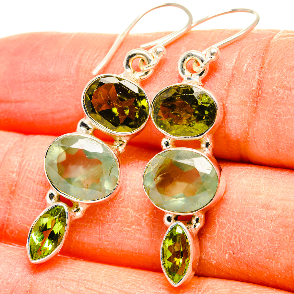Prehnite Earrings handcrafted by Anasilvercos - EARR430234