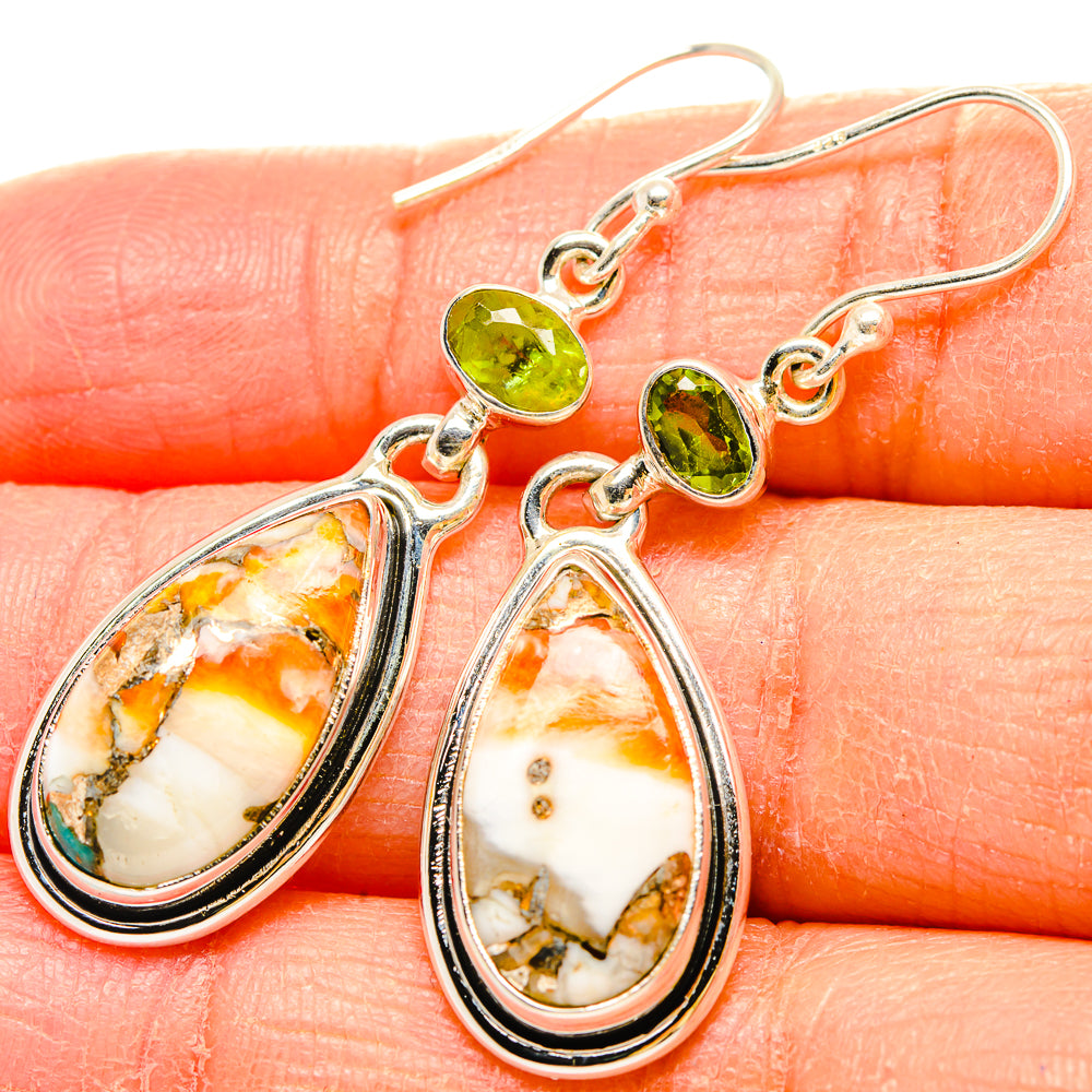 Spiny Oyster Turquoise Earrings handcrafted by Anasilvercos - EARR430239