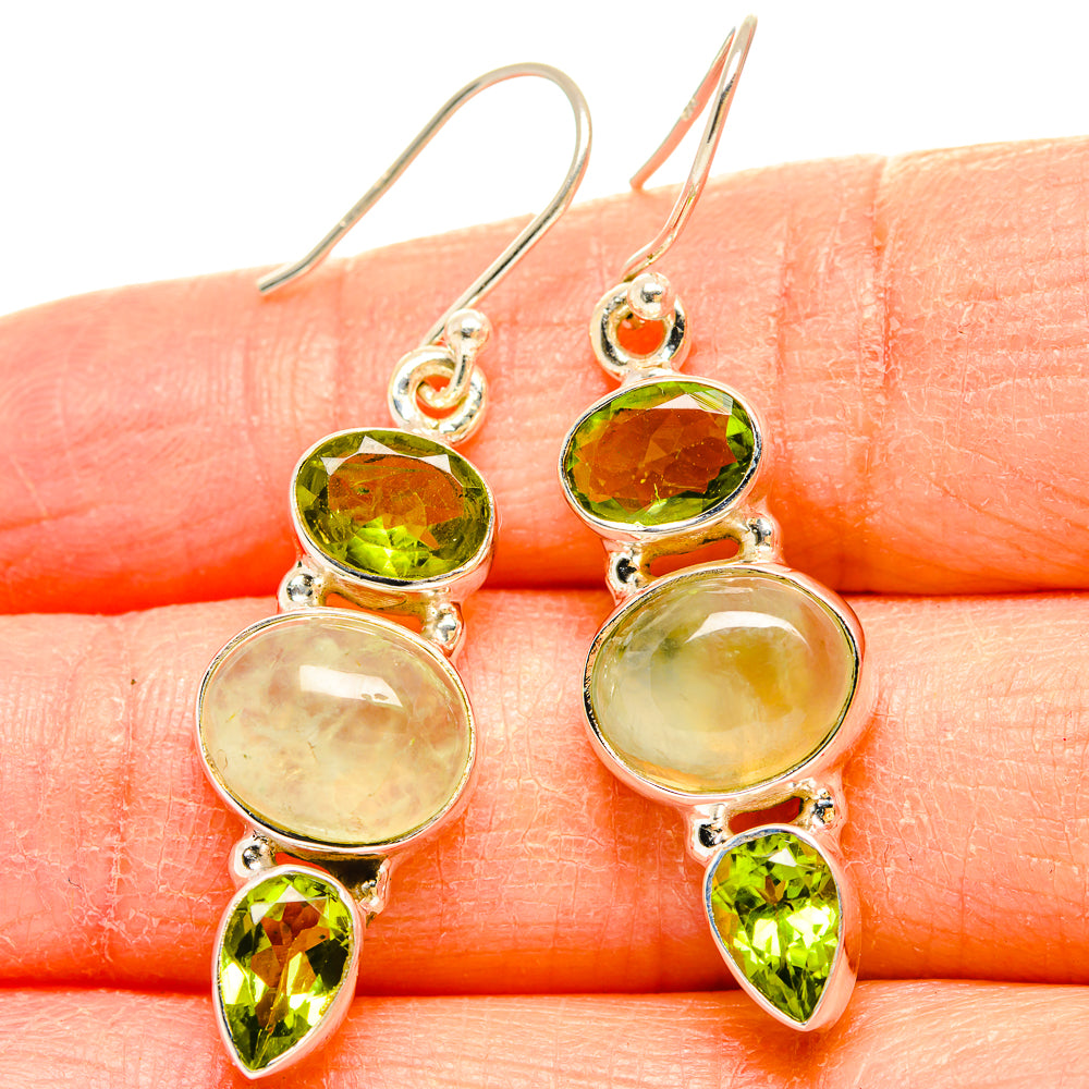 Prehnite Earrings handcrafted by Anasilvercos - EARR430249