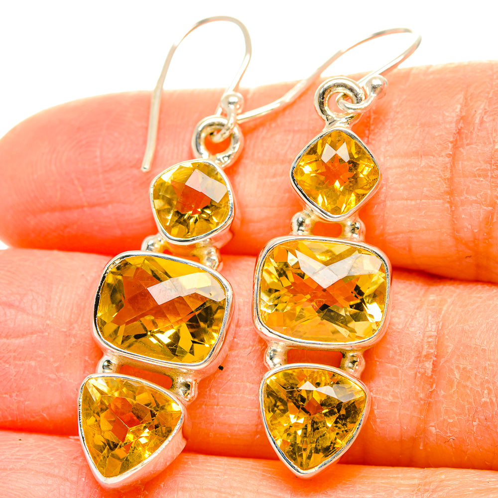 Citrine Earrings handcrafted by Anasilvercos - EARR430262