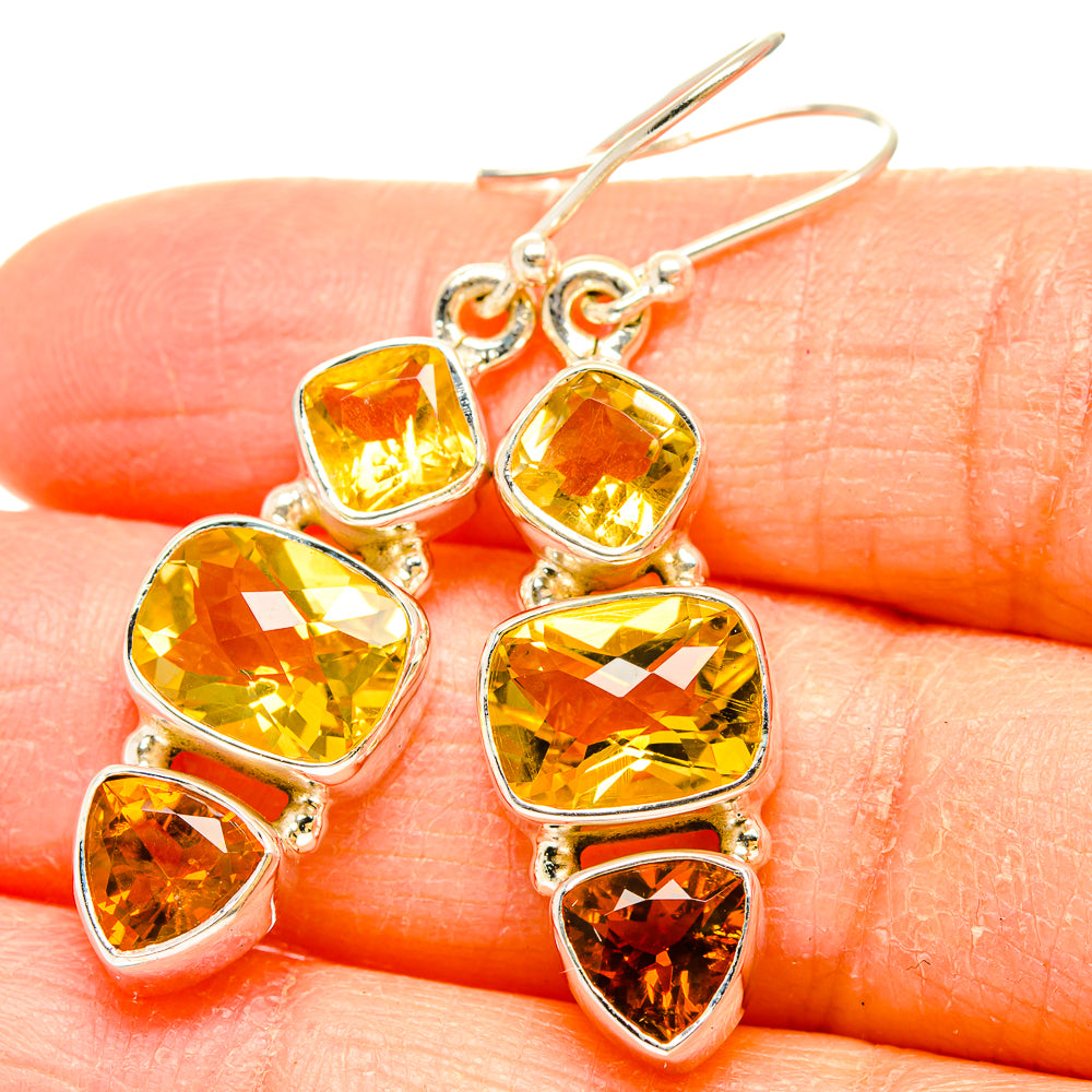 Citrine Earrings handcrafted by Anasilvercos - EARR430270