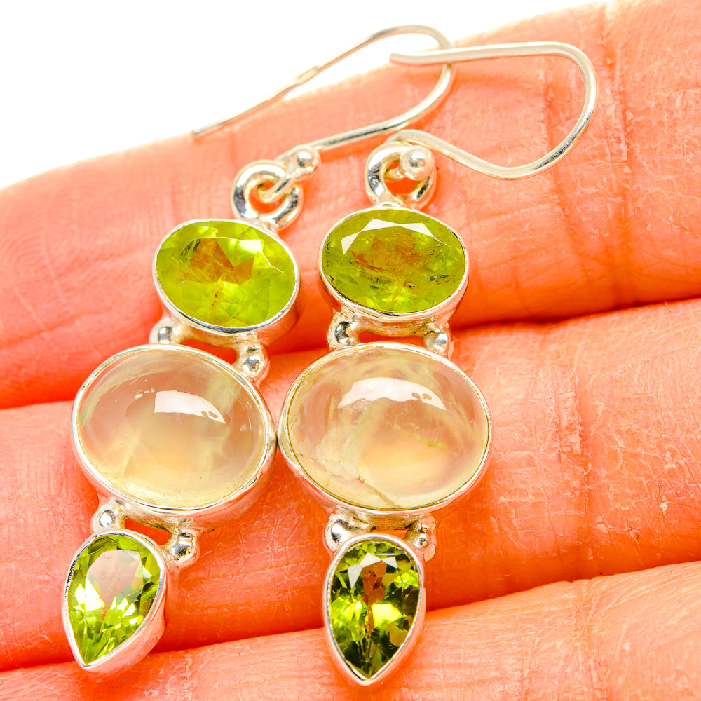 Prehnite Earrings handcrafted by Anasilvercos - EARR430272