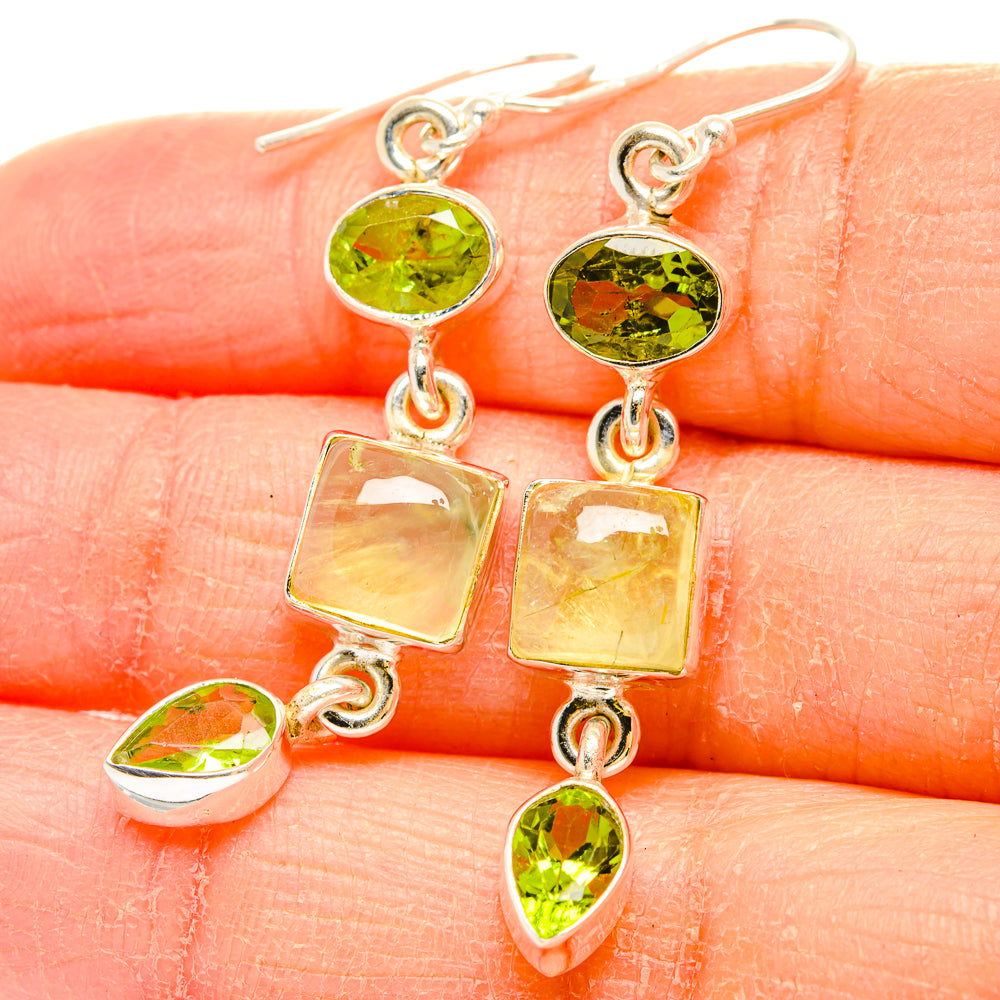 Prehnite Earrings handcrafted by Anasilvercos - EARR430279