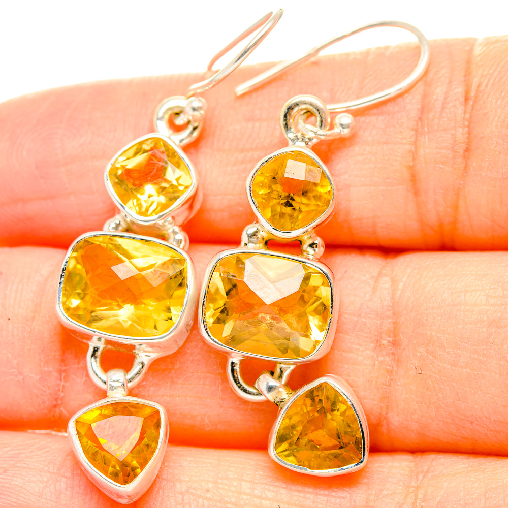 Citrine Earrings handcrafted by Anasilvercos - EARR430281