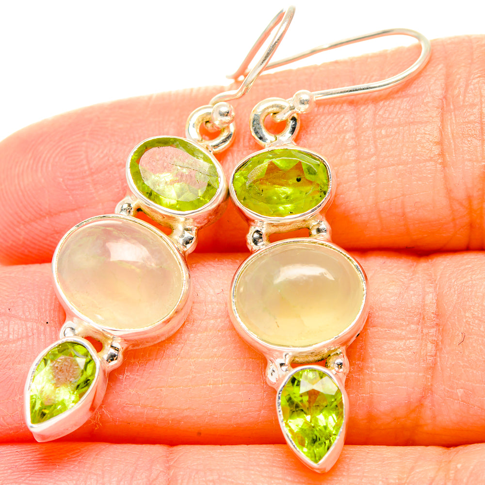Prehnite Earrings handcrafted by Anasilvercos - EARR430283