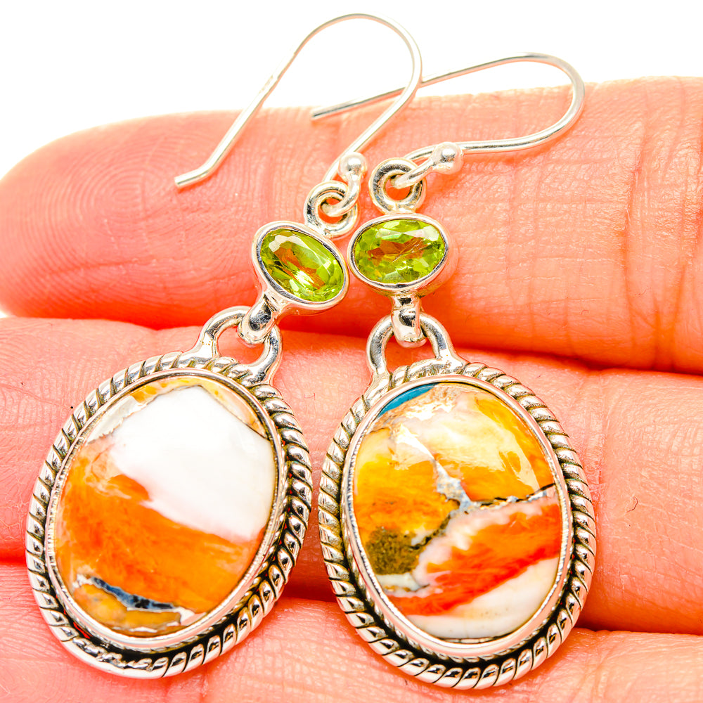 Spiny Oyster Turquoise Earrings handcrafted by Anasilvercos - EARR430284
