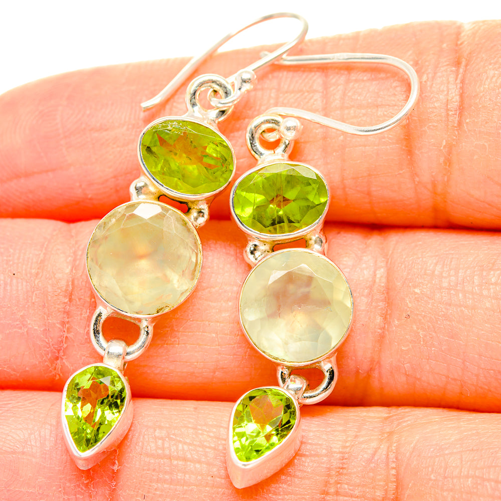 Prehnite Earrings handcrafted by Anasilvercos - EARR430291