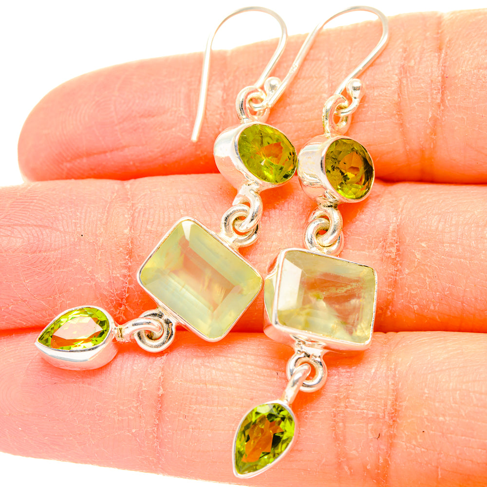 Prehnite Earrings handcrafted by Anasilvercos - EARR430303