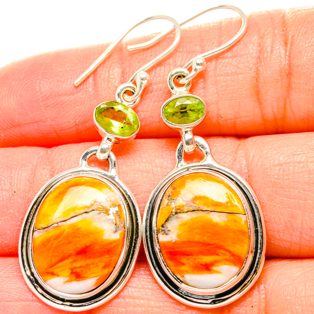 Spiny Oyster Turquoise Earrings handcrafted by Anasilvercos - EARR430308