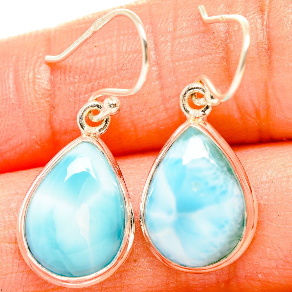 Larimar Earrings handcrafted by Anasilvercos - EARR430309
