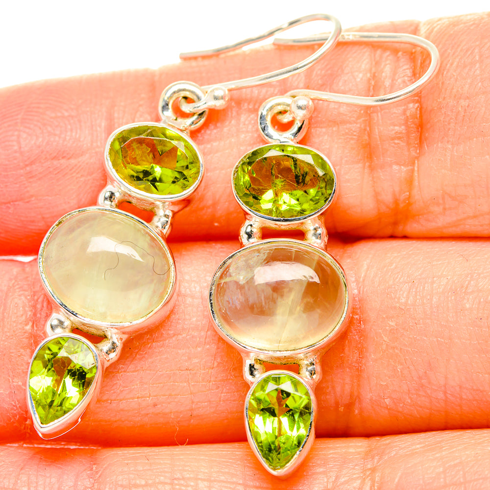 Prehnite Earrings handcrafted by Anasilvercos - EARR430312