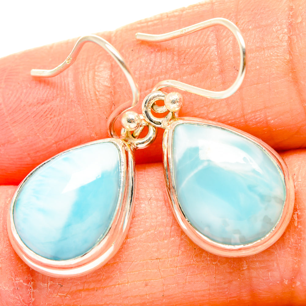 Larimar Earrings handcrafted by Anasilvercos - EARR430316