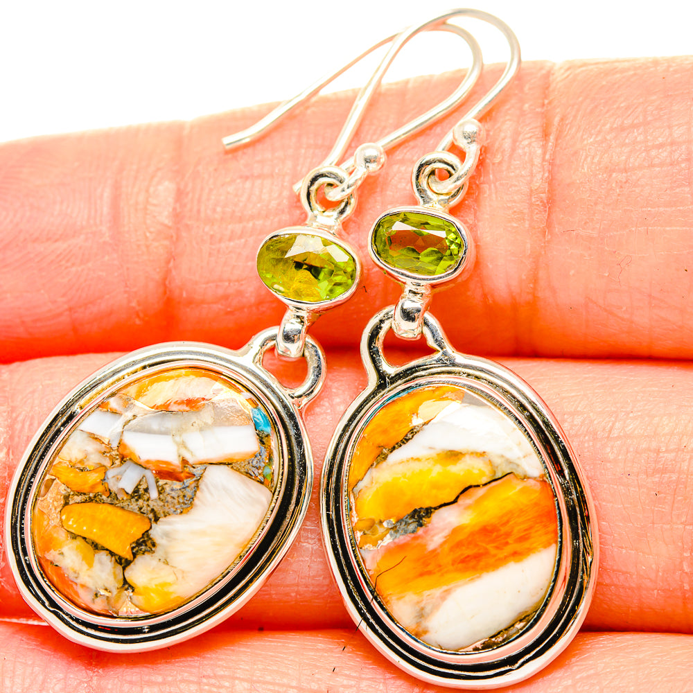 Spiny Oyster Turquoise Earrings handcrafted by Anasilvercos - EARR430320