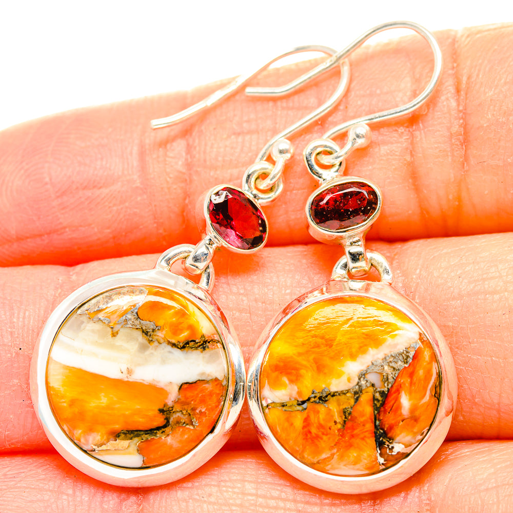 Spiny Oyster Turquoise Earrings handcrafted by Anasilvercos - EARR430325