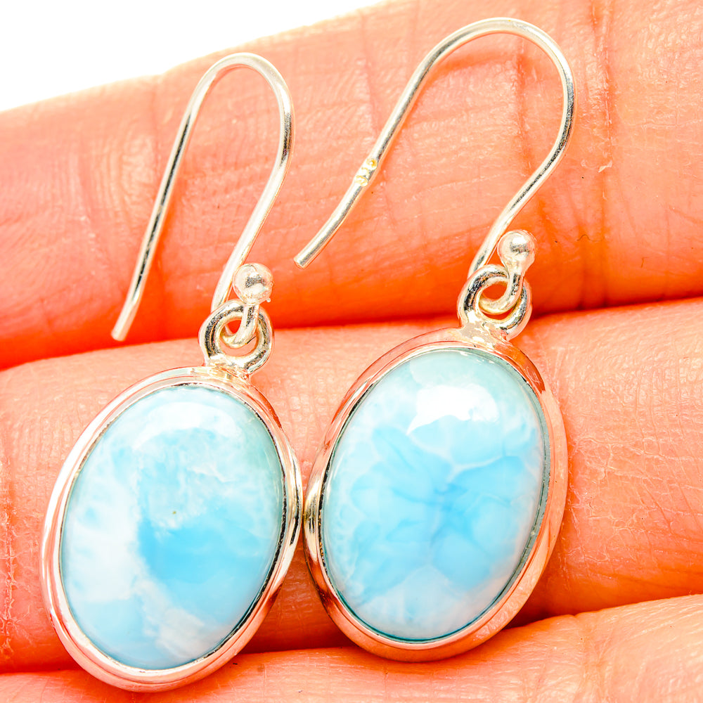Larimar Earrings handcrafted by Anasilvercos - EARR430354