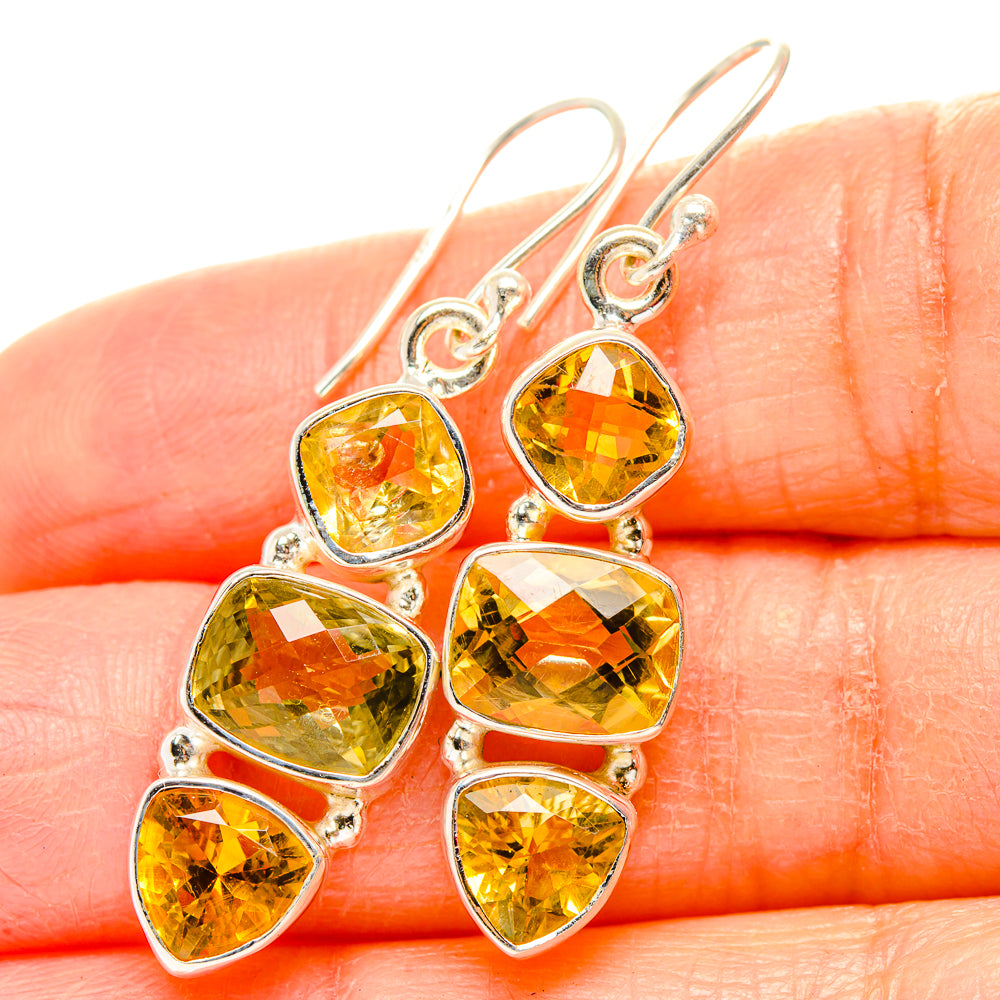 Citrine Earrings handcrafted by Anasilvercos - EARR430364