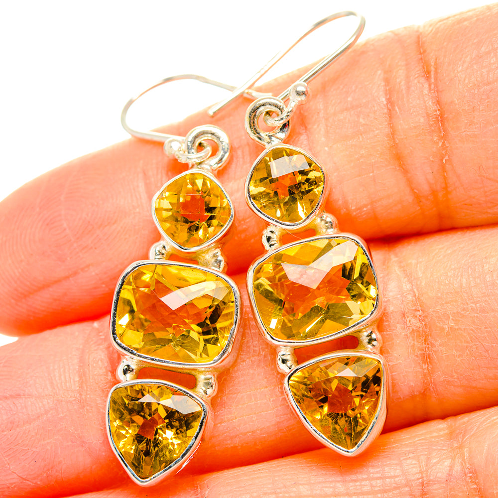 Citrine Earrings handcrafted by Anasilvercos - EARR430377