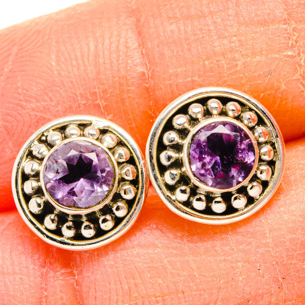 Amethyst Earrings handcrafted by Anasilvercos - EARR430413