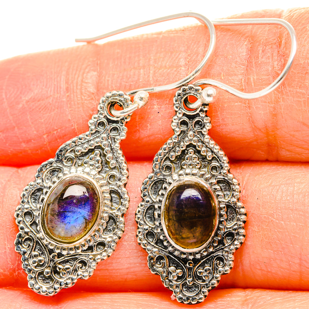 Labradorite Earrings handcrafted by Anasilvercos - EARR430414