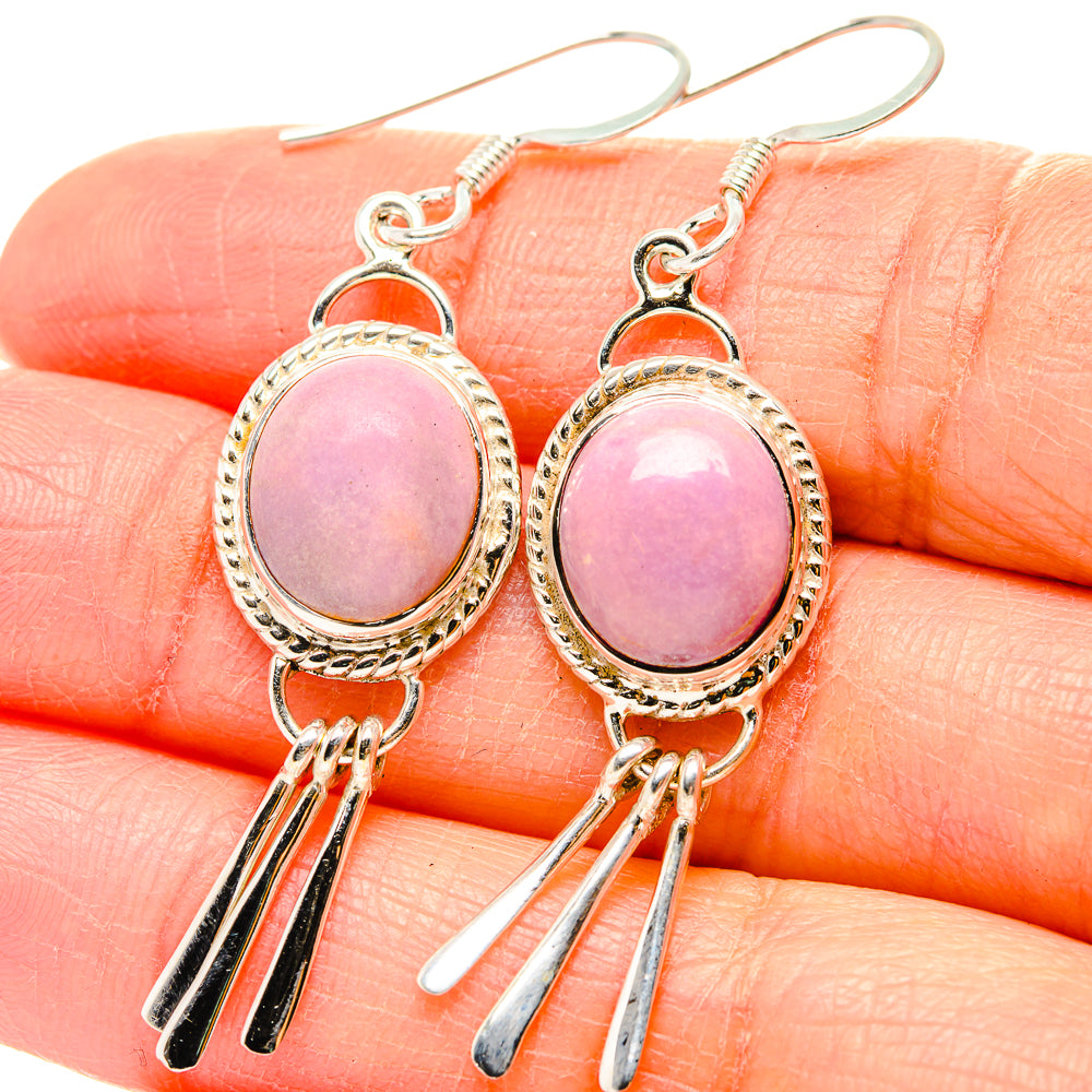 Pink Opal Earrings handcrafted by Anasilvercos - EARR430420