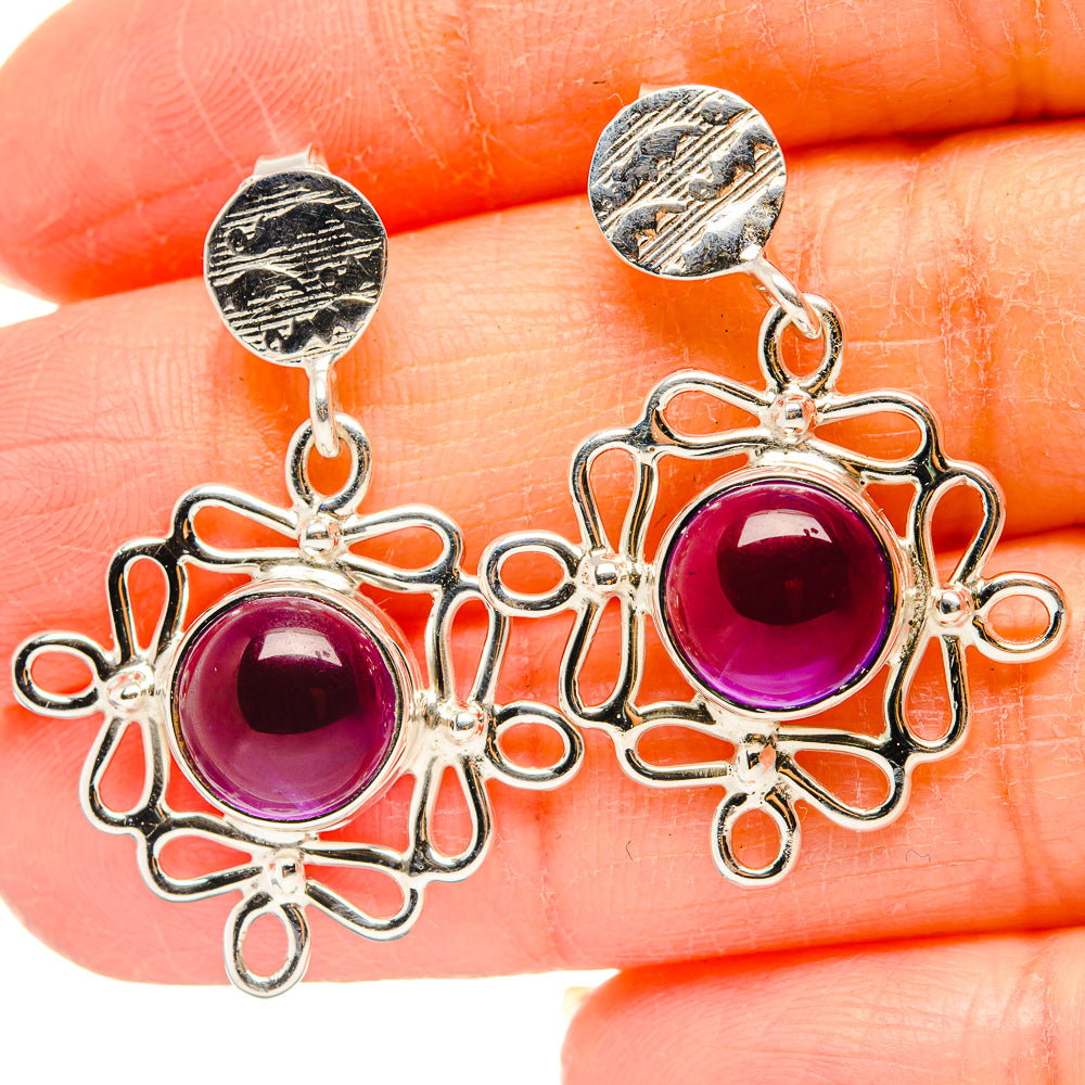 Amethyst Earrings handcrafted by Anasilvercos - EARR430424